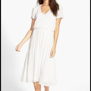 Wayf Blouson Dress in White